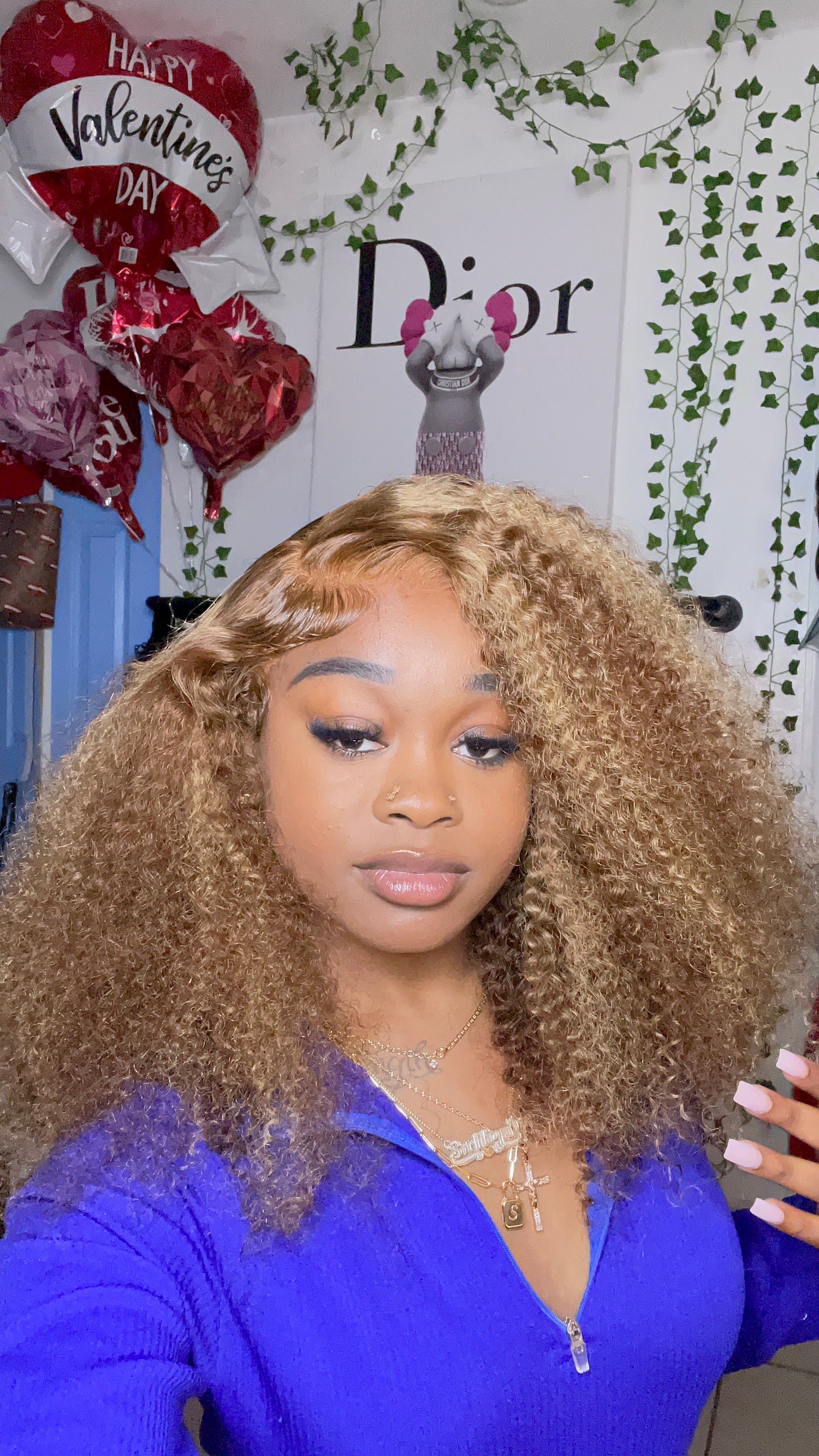 6x4 HD Kinky Curly Hightlight Glueless Closure