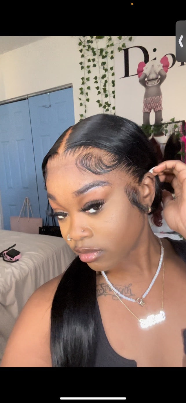 13x4 Transparent Straight Wig