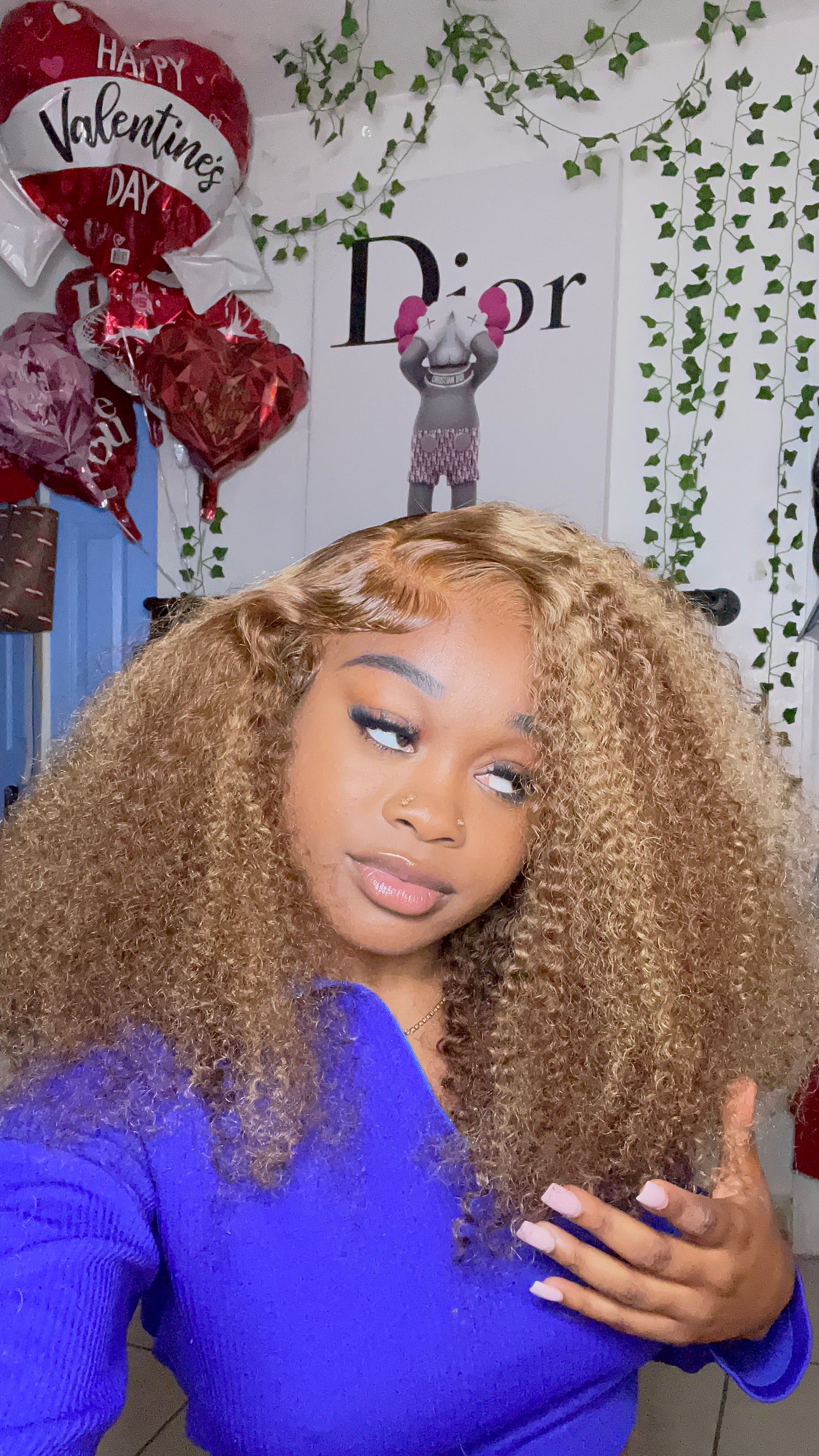 6x4 HD Kinky Curly Hightlight Glueless Closure