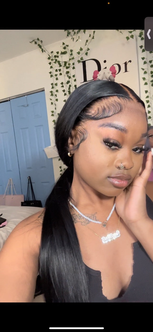 13x4 Transparent Straight Wig