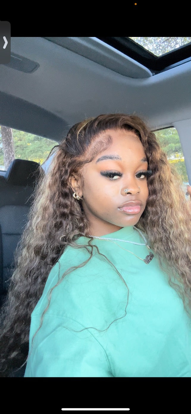 13x4 WaterWave Highlight Wig