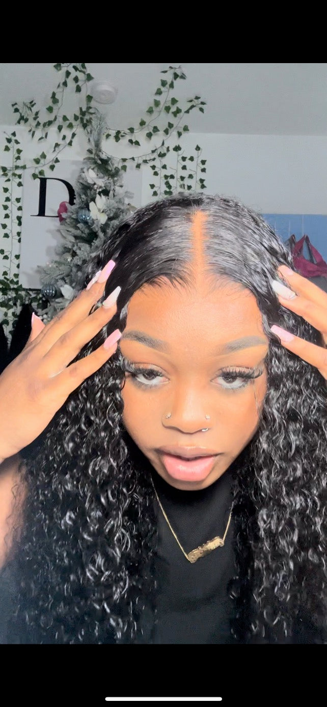 6x6 Curly Glueless Closure 26inch