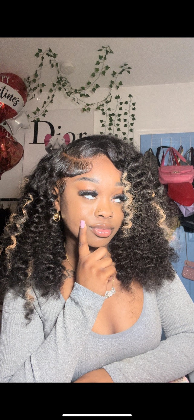 6x5 HD Kinky Curly Glueless Wig