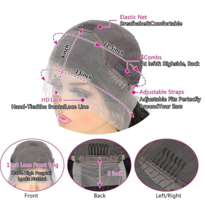 Transparent 13x4 Straight wig