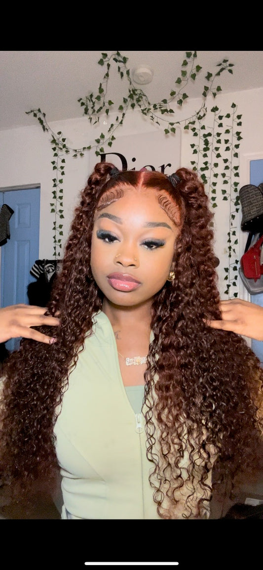 13x4 Reddish Brown Jerry Curly