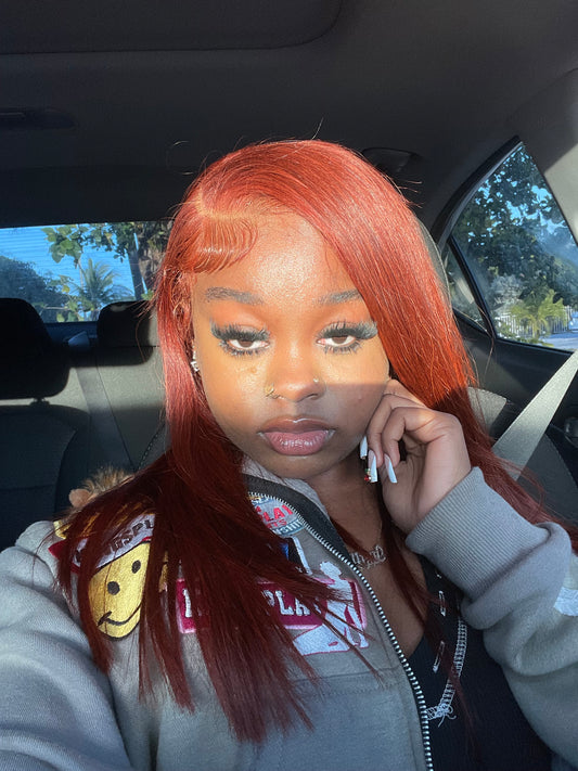 7x5 Glueless Reddish Brown Wig