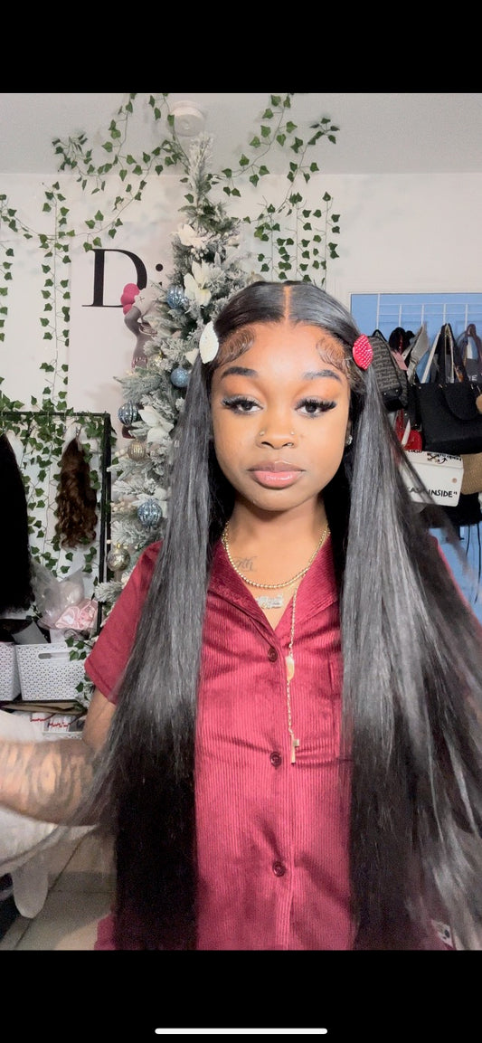 6x5 HD Transparent Straight Wig 30inch
