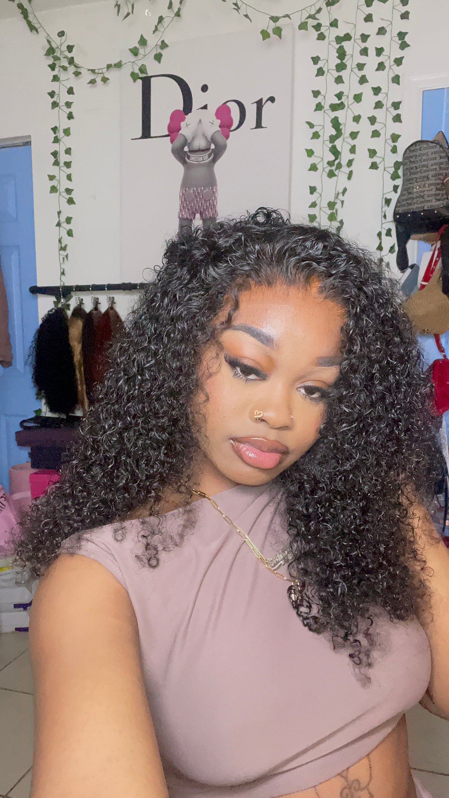6x4 Kinky Curly Glueless Closure