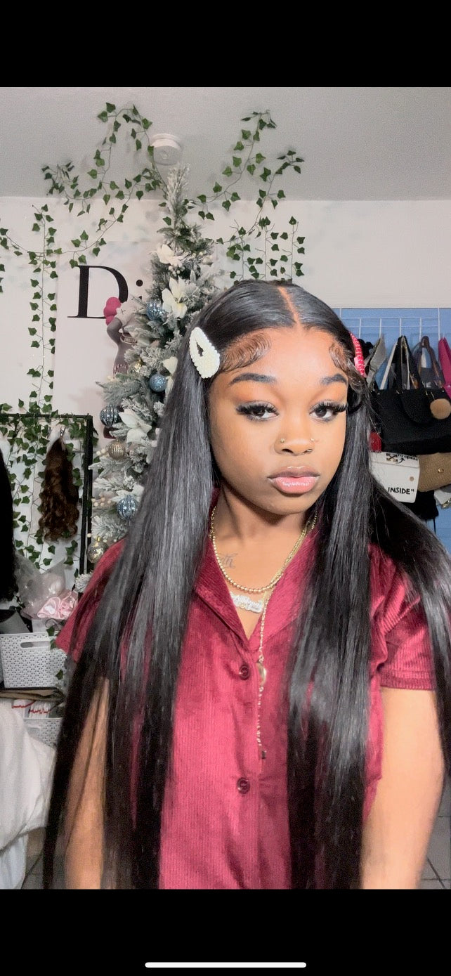 6x5 HD Transparent Straight Wig 30inch