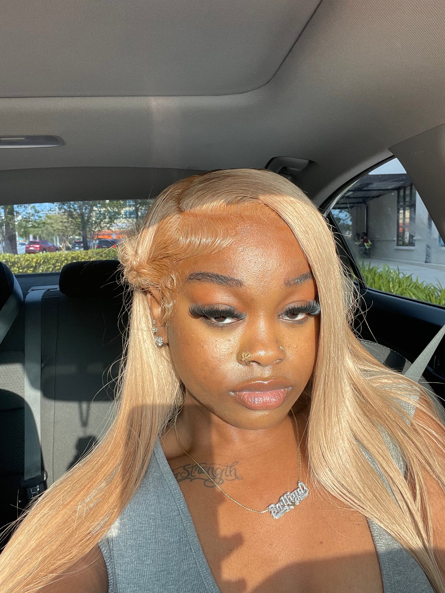 13x4 Straight Ash Blonde Wig
