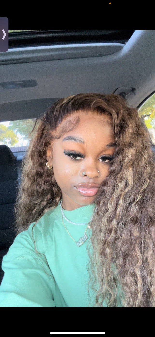 13x4 WaterWave Highlight Wig